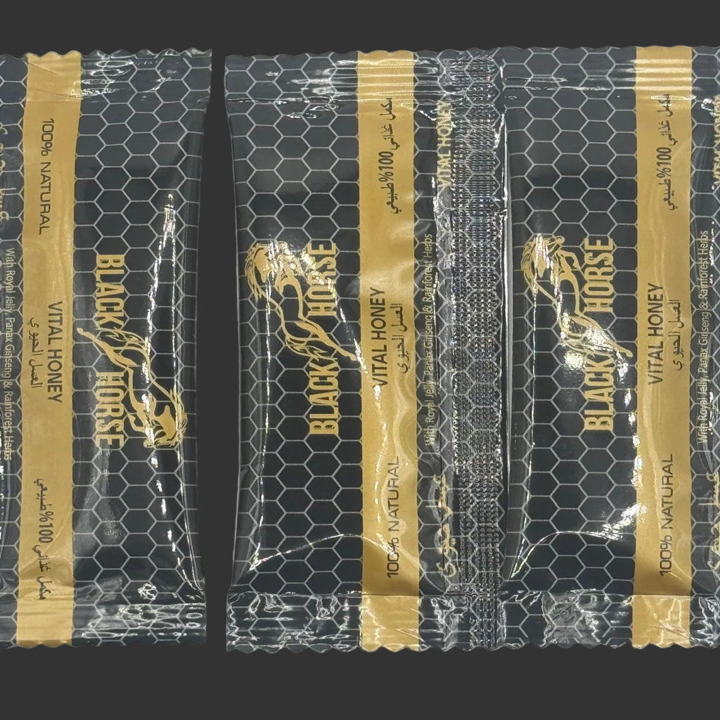 Miel de Vitalité Black Horse SexoForte - Pack d'essai de 3 sachets de 10g