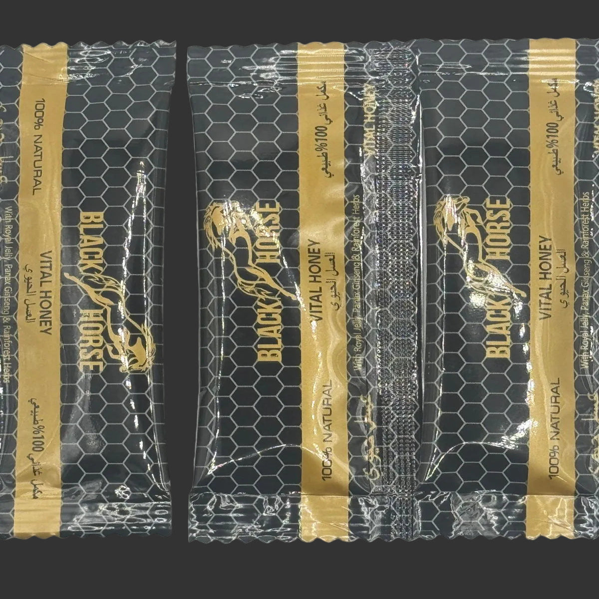 Miel de Vitalité Black Horse SexoForte - Pack d'essai de 3 sachets de 10g