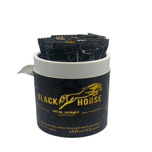 Miel Vitalité Black Horse (Édition Miel SexoForte) Boite Performance 12 sachets X 20g