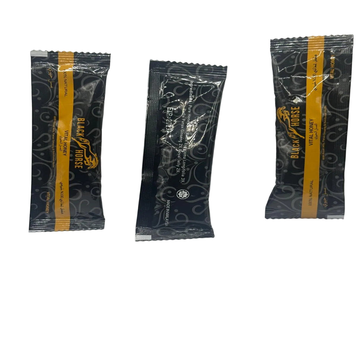 Miel de Vitalité Black Horse SexoForte - Pack découverte 3 sachets de 20g